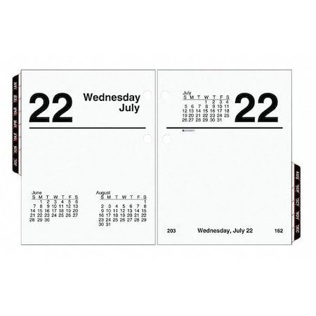 3x3-3/4 Daily Desk Calendar Refill, White