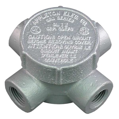 Conduit Outlet Body,Iron,X,3/4 In.