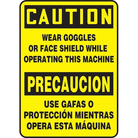 Spanish-BilinguAl Caution Sign,14X10, SBMEQM743VA