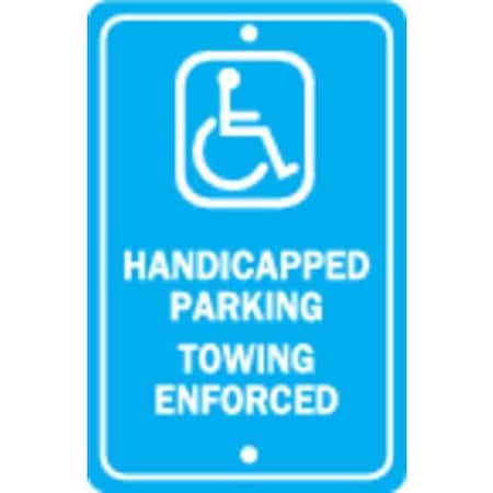Handicap Parking Sign,Towing,18X12