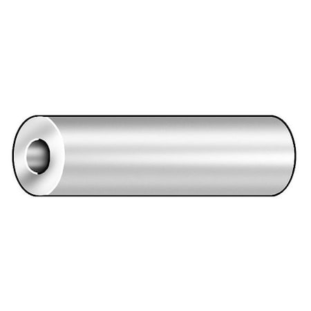 Round Spacer, 3/8 In Screw Size, Chrome Plated Steel, 1/4 In Overall Lg, 0.406 In Inside Dia