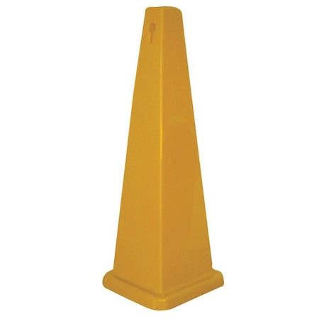 Traffic Cone, 36 In Height, 12 3/5 In Width, Polypropylene, Cone, No Text