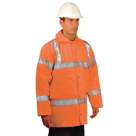 3XL Men's 5-In-1 Parka, Hi-Vis Orange