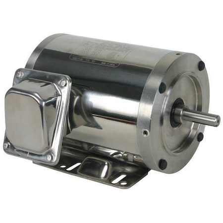 Washdown Motor,3 Ph,TENV,1/3 HP,3500 Rpm