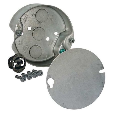 Electrical Box,Round Ceiling Pan,4X4 In