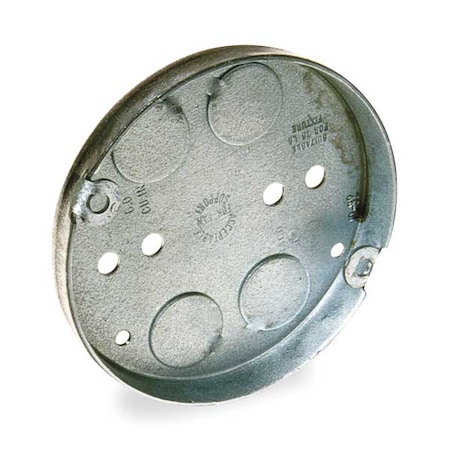 Electrical Box, Round Ceiling Pan, Color: Silver