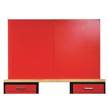 Pegboard,Round,44-1/4 In. H,22 In. W,Red