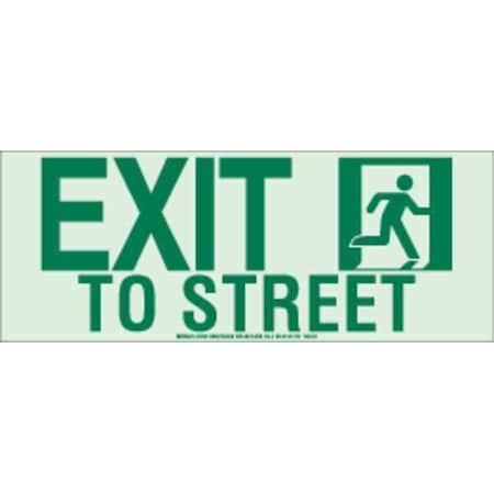 Exit Sign,7X18,GRN/WHT,PK10