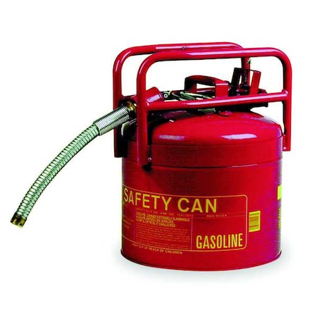 5 Gal. Red Galvanized Steel Type II DOT Safety Can For Flammables