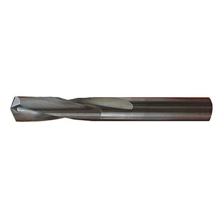 Screw Machine Drill Bit, 3/16 In Size, 118  Degrees Point Angle, Solid Carbide, Spiral Flute