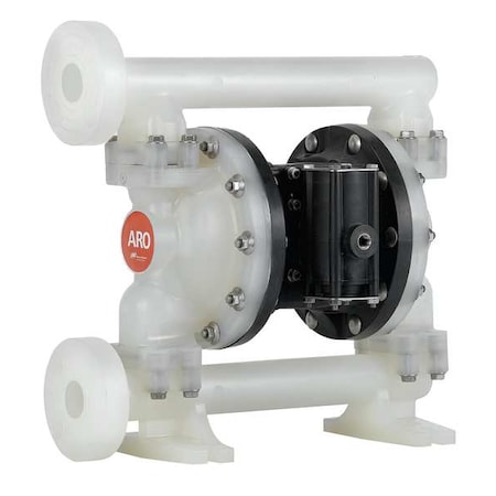 Double Diaphragm Pump, Polypropylene, Air Operated, Santoprene, 53 GPM