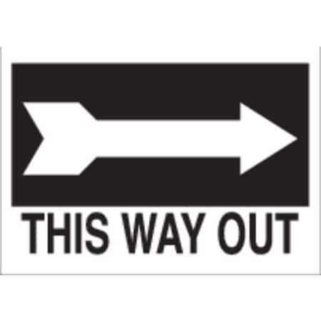 Directional Sign, 10 In H, 14 In W, Plastic, Rectangle, English, 22475