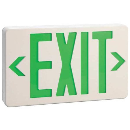 LUMAPRO Thermoplastic LED Exit Sign With Battery Backup, 6CGL6