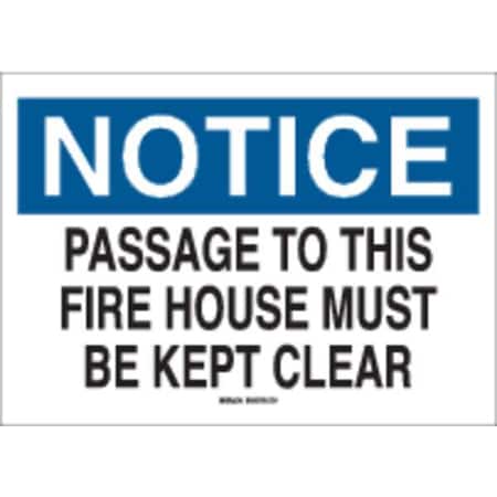 Fire Hose Sign, 10 Height, 14 Width, Plastic, Rectangle, English
