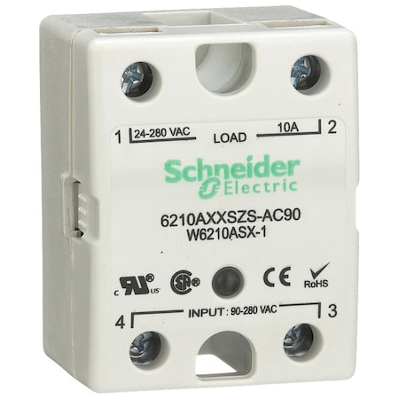 Solid State Relay,90 To 280VAC,10A