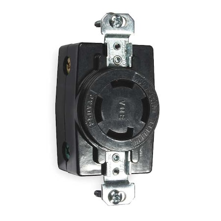 30A Twist-Lock Receptacle 3P 4W 250VAC BK