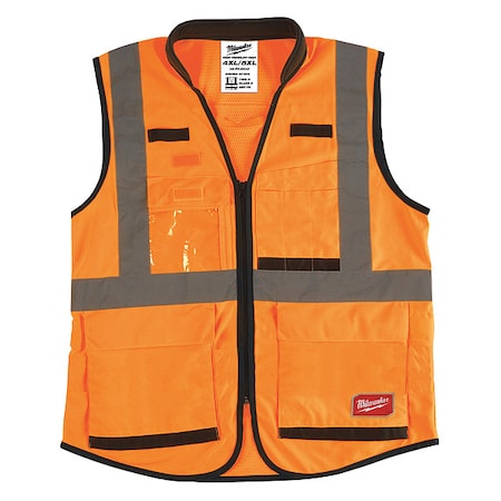 Class 2 High Visibility Orange Performance Safety Vest - 4XL/5XL (CSA)