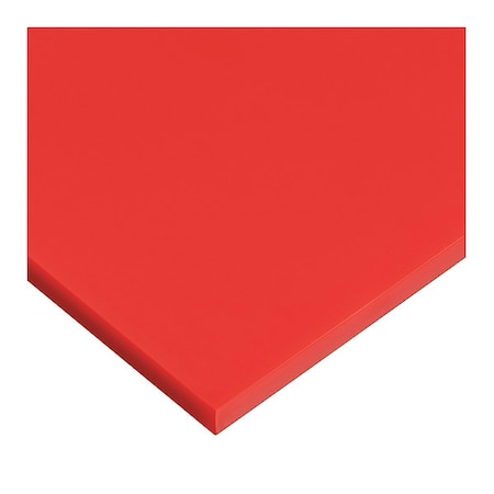 Red Cast Acrylic Rectangle Stock 4 Ft L