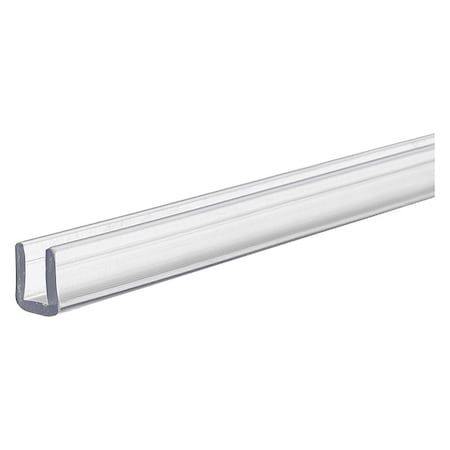 Polycarbonate U Channel Stock , 12 L, Clear