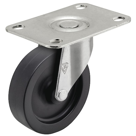 5 X 15/16 Non-Marking Polyolefin Swivel Caster, No Brake, Loads Up To 150 Lb