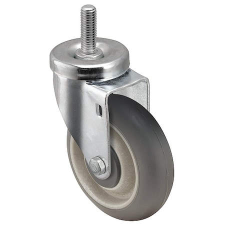 4 X 1-1/4 Non-Marking Monotech (Donut) Swivel Caster, Partial Thread Guard, Loads Up To 250 Lb