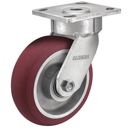 5 X 2 Non-Marking Polyurethane Swivel Caster, No Brake, Loads Up To 1000 Lb