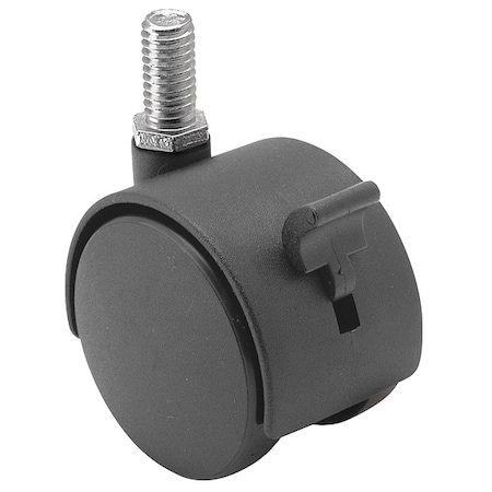 50mm Non-Marking Nylon Swivel Caster, Side Brake, Loads Up To 75 Lb