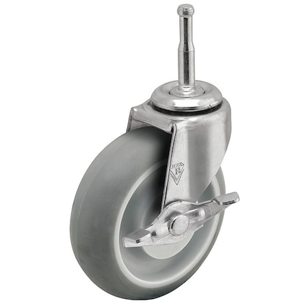 3 X 13/16 Non-Marking Monotech (Donut) Swivel Caster, Side Brake, Loads Up To 120 Lb