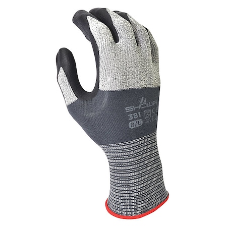 Coated Gloves,Blk/Gr,L,VF,160F88,PR