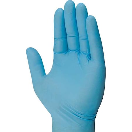 Disposable Gloves, Nitrile, Blue, 100 PK