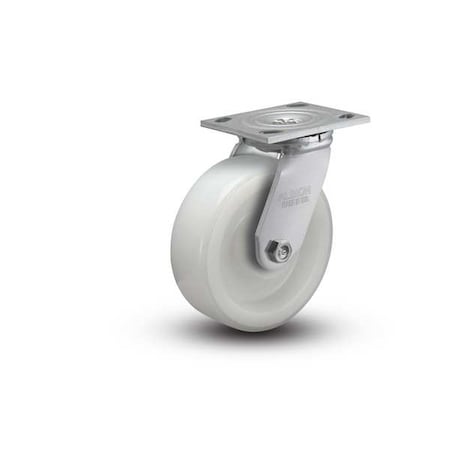 6 X 2 Non-Marking Nylon Swivel Caster, No Brake, Loads Up To 900 Lb