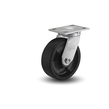 4 X 2 Non-Marking Nylon Glass Filled Hi Temp Swivel Caster, No Brake, Loads Up To 800 Lb