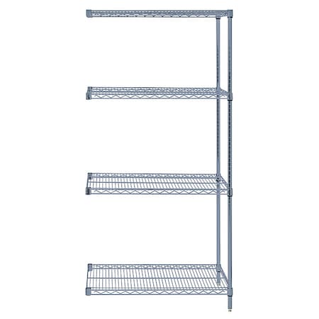 Wire Shelving Add-On Kit,Gray