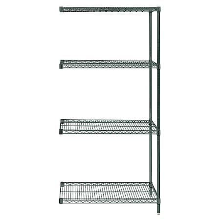 Wire Shelving Add-On Kit,Green