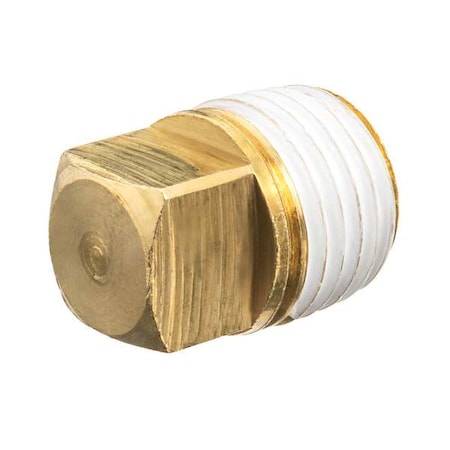 Square Head Plug, Brass, 3/8 In,M BSPT