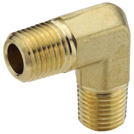 90 Elbow, Brass, 3/8 In Pipe Size, MNPT