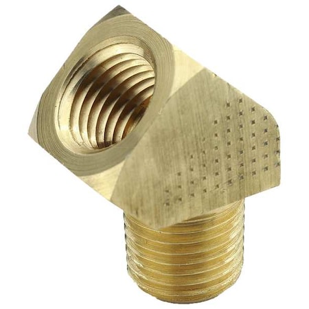 45 Extruded Street Elbow, Brass, 3/4 In