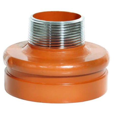 Threaded Reducer,Orange, 3 X 1 1/4 In