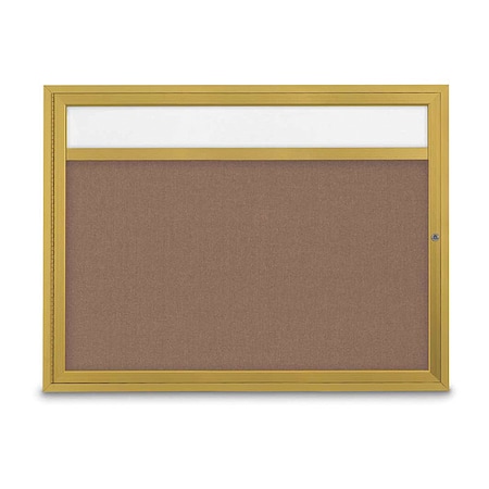 Corkboard,Sngl Dr,Pumice/Gold,48 X 36