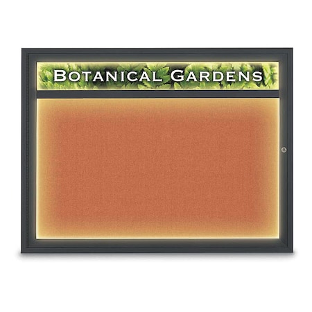 Corkboard,Apricot/Black,48 X 36