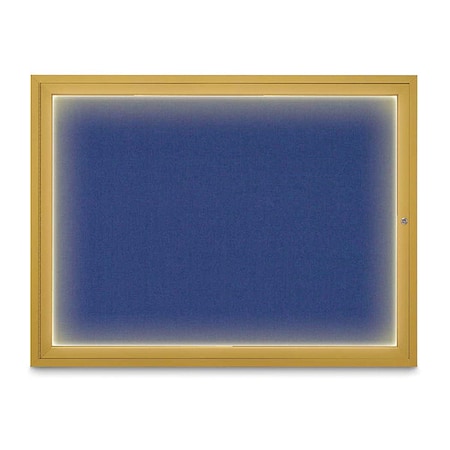Corkboard,48x36,Cobalt Accent/Gold