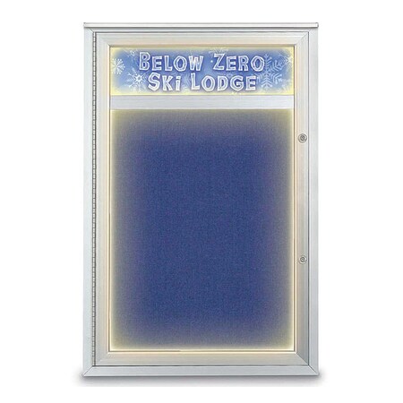 Corkboard,24x36,Cobalt Accent/White