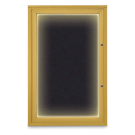 Corkboard,24x36,Rubber/Gold