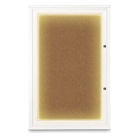 Corkboard,24x36,Synthetic Cork/White