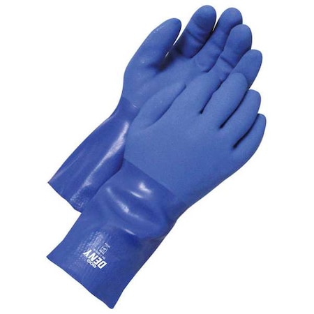 Coated PVC Triple Coated Gauntlet Blue, Size M (8)