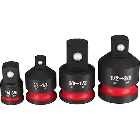 4 Pc. SHOCKWAVE Impact Duty 1/4 In. - 1/2 In. Drive Adapter And Reducer Set