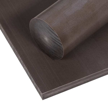 Brown Plastic Sheet 24 In L X 12 In W X 0.625 In Thick