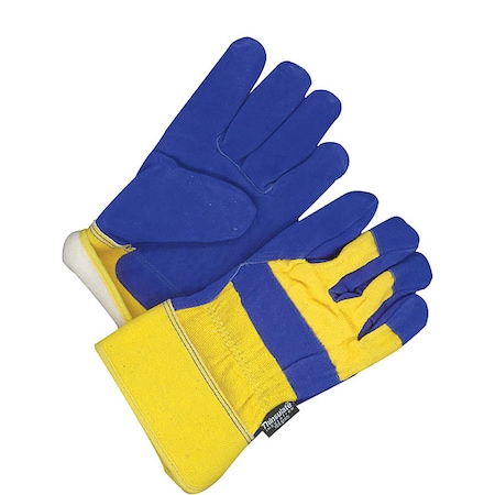 Fitter Glove Split Cowhide Lined Thinsulate C100 Blue/Gold, Size X2L