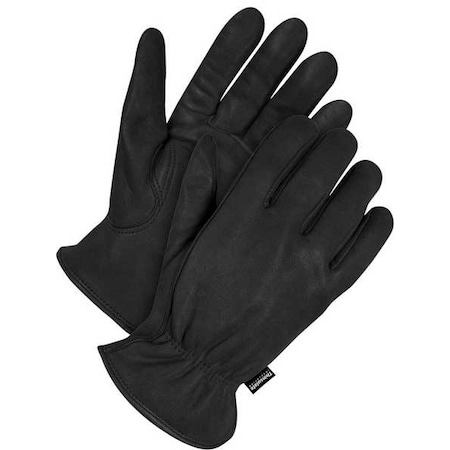 Grain Deerskin Driver Lined Thinsulate C100 Black, Size X2L