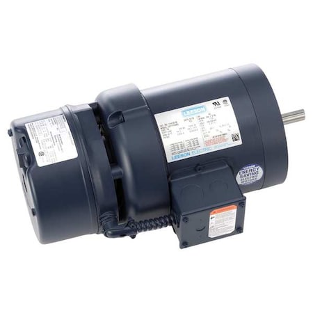 3-Phase Brake Motor, 3/4 HP, 56C Frame, 208-230/460V AC Voltage, 1,725 Nameplate RPM